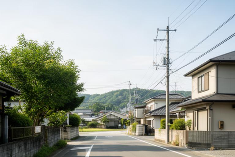 岡山県浅口市の静かな街並みとスタジオへのアクセス案内